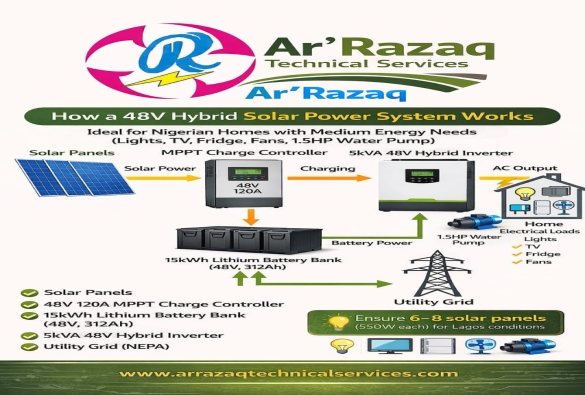 48 VOLTS HYBRID SOLAR SYSTEM