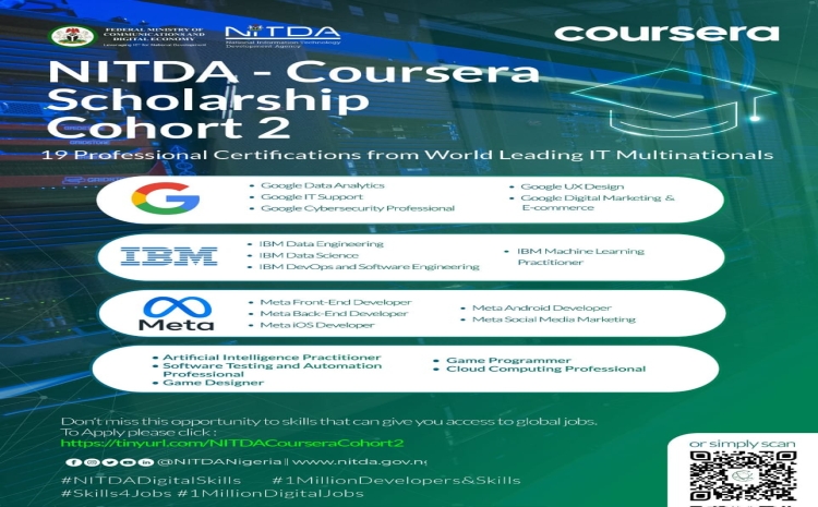 Breaking News: FEDERAL GOVERNMENT LEAD BY TINUBU PARTNER WITH COURSERA TO GIVE SCHOLARSHIP TO 1 MILLION NIGERIAN'S REGISTRATION IS ON GOING. 